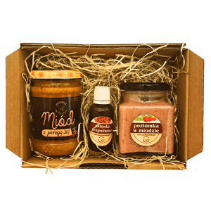 Prezent: pierzga, propolis, miód z owocami